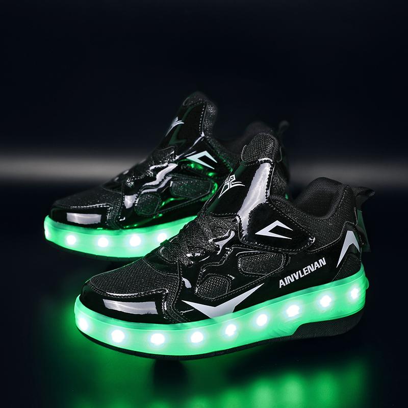 Boy s Sports Shoes Can Be Charged and Switched To Girls Light-emitting Sneakers Usb for Kids Bling Bling Shoes Luminous Roller Sneakers 29 чёрный
Boy s Sports Shoes Can Be Charged and Switched To Girls Light-emitting Sneakers Usb for Kids Bling Bling Shoes Luminous Roller Sneakers 29 чёрный