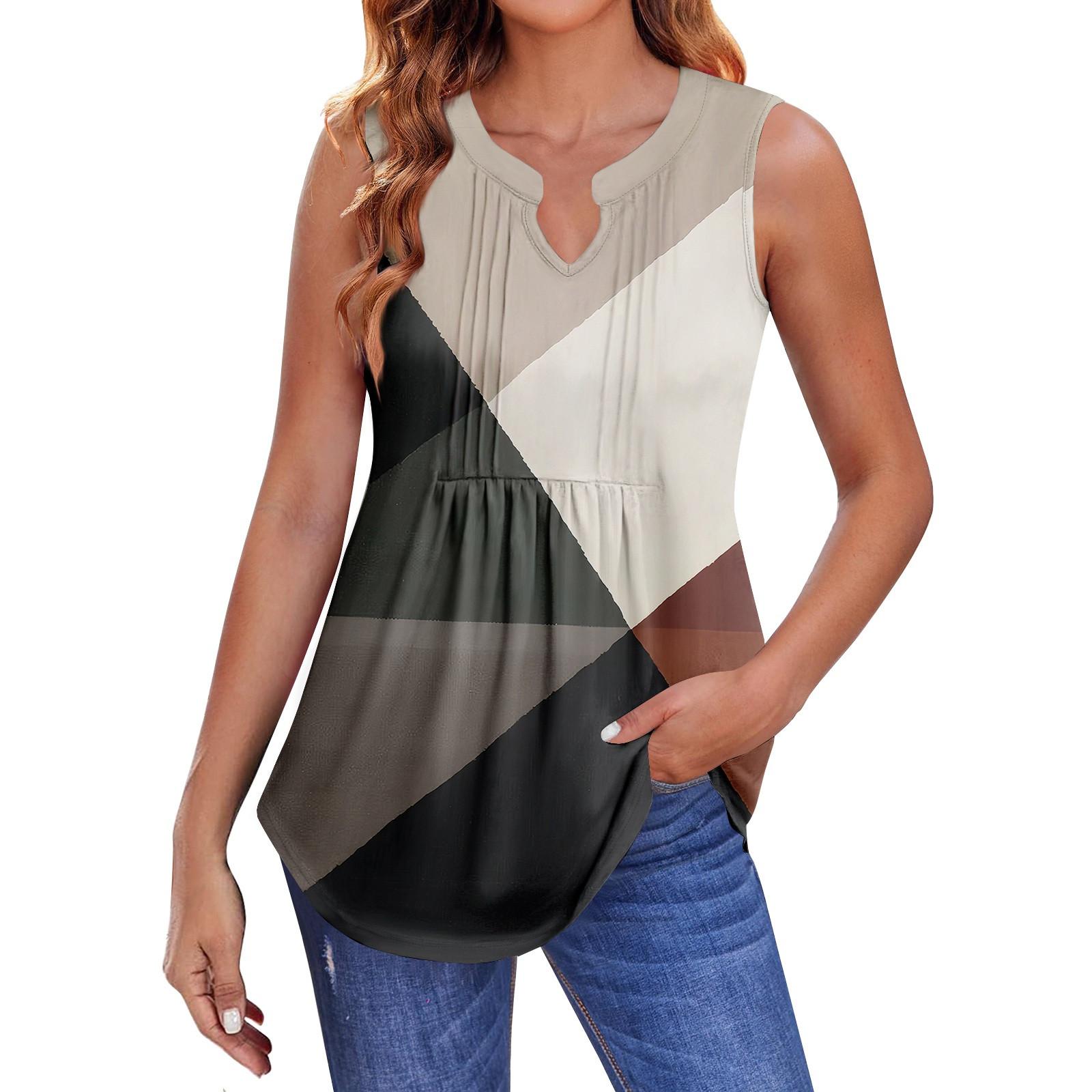 Женские летние майки с V-образным вырезом и принтом, повседневные майки для женщин, свободные рубашки-туники без рукавов M хаки
Женские летние майки с V-образным вырезом и принтом, повседневные майки для женщин, свободные рубашки-туники без рукавов M хаки