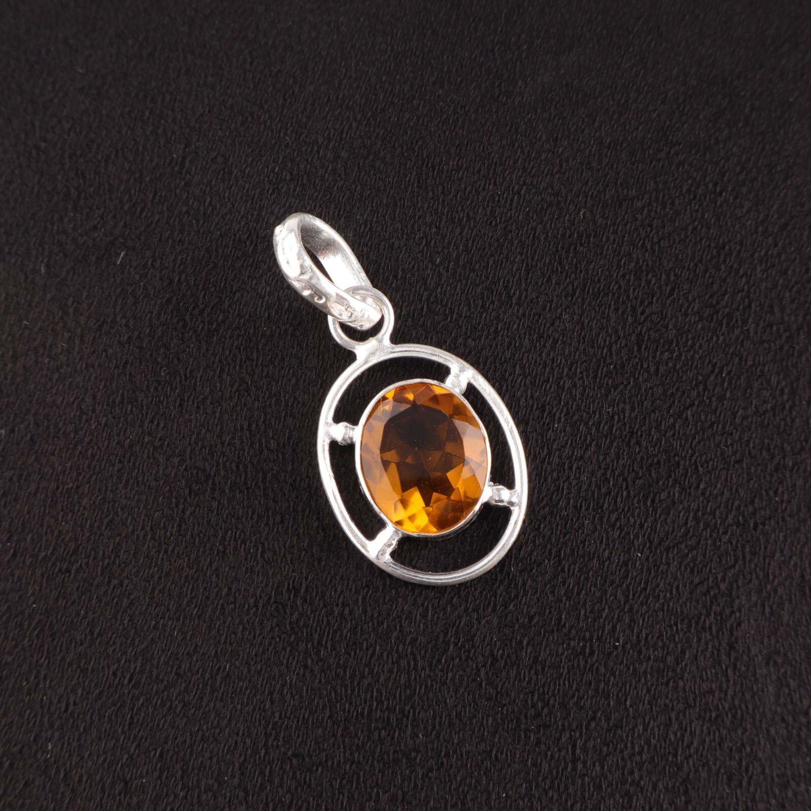 Natural Citrine Gemstone Pendant 925Sterling Silver Handmade Minimalist Jewelry PP-6-5
Natural Citrine Gemstone Pendant 925Sterling Silver Handmade Minimalist Jewelry PP-6-5