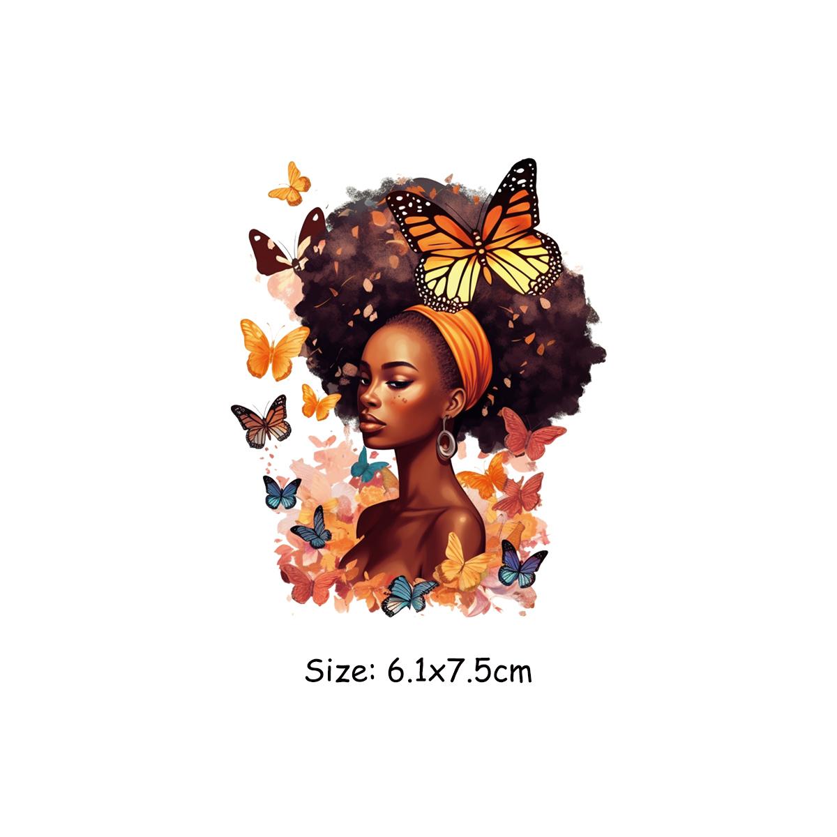 Термо-нашивки для черных девушек, бабочка, женская термоклеевая передача, одежда «сделай сам», аппликация, художественные ремесла, гладильный утюг на заплатке
Термо-нашивки для черных девушек, бабочка, женская термоклеевая передача, одежда «сделай сам», аппликация, художественные ремесла, гладильный утюг на заплатке