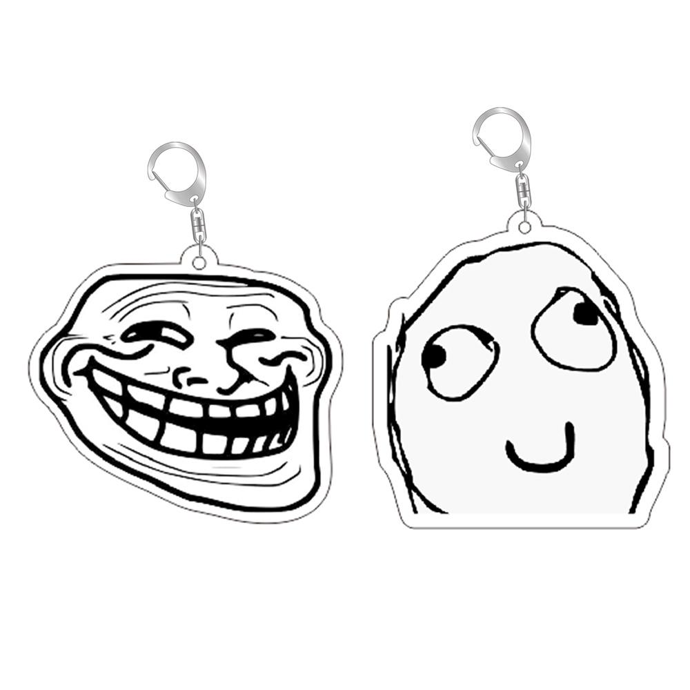Кумедний брелок TrollFace для аксесуарів Сумки NoMeGusta Обличчя гніву ForeverAlone Підвіска Кільце для ключів Брелок Прикраси Подарунки для фанатів 55mm
Кумедний брелок TrollFace для аксесуарів Сумки NoMeGusta Обличчя гніву ForeverAlone Підвіска Кільце для ключів Брелок Прикраси Подарунки для фанатів 55mm