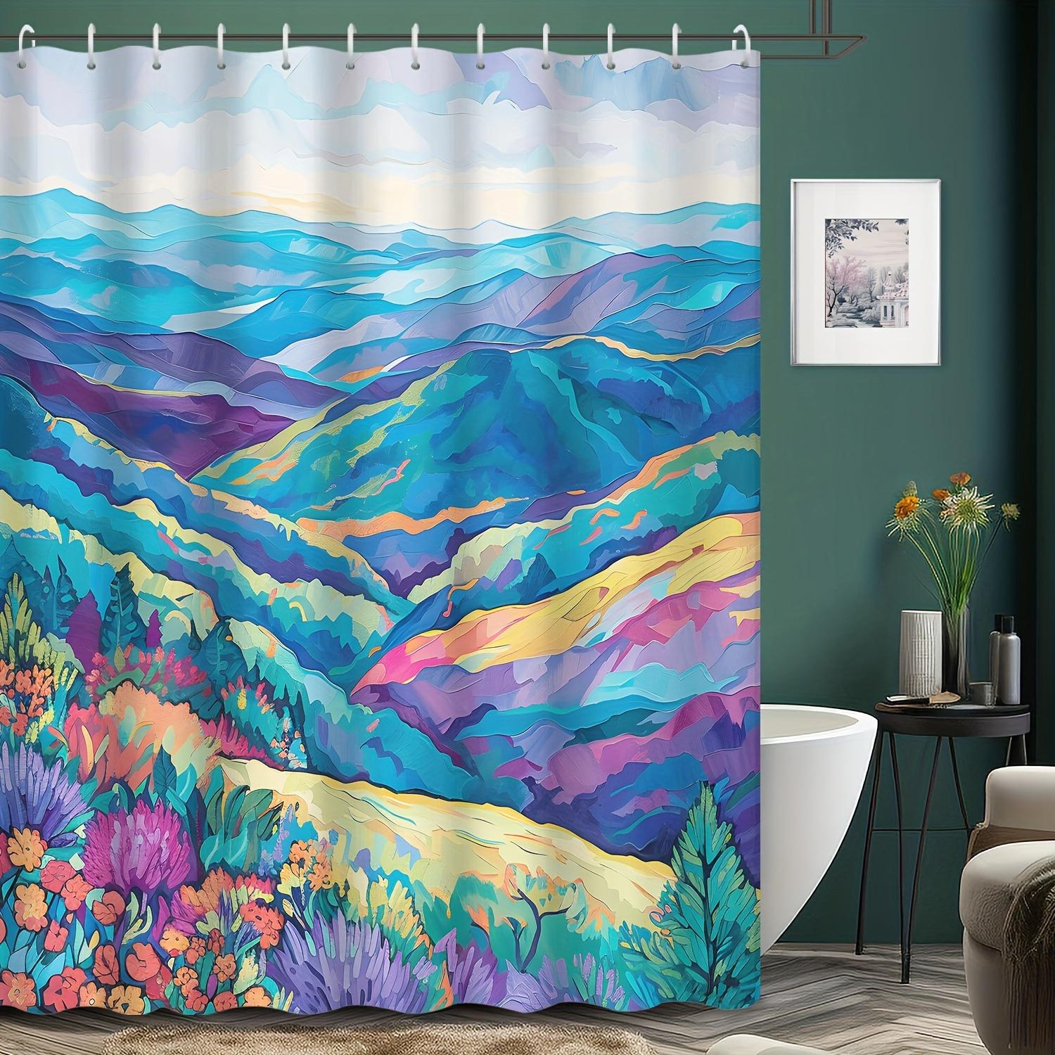 Shower Curtain: Vibrant Mountain Landscape With Colorful Flowers For A Scenic And Inviting Bathroom Decor W60H190(CM)-1 Pcs
Shower Curtain: Vibrant Mountain Landscape With Colorful Flowers For A Scenic And Inviting Bathroom Decor W60H190(CM)-1 Pcs