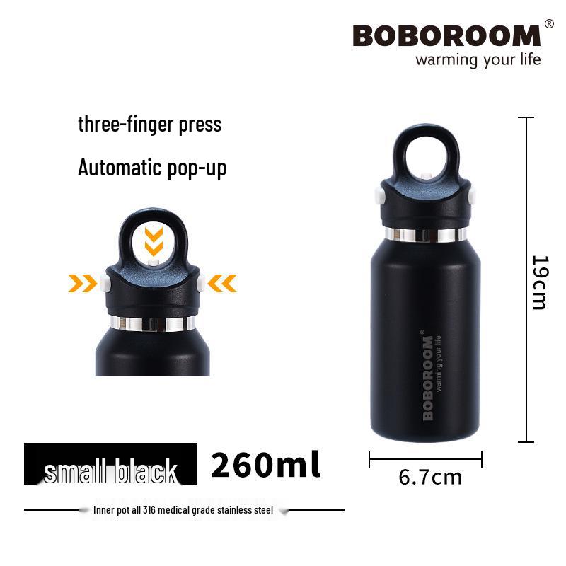 BOBOROOM Beimo Si Insulated Sports Bottle with One-Button Lid & Large Capacity
BOBOROOM Beimo Si Insulated Sports Bottle with One-Button Lid & Large Capacity