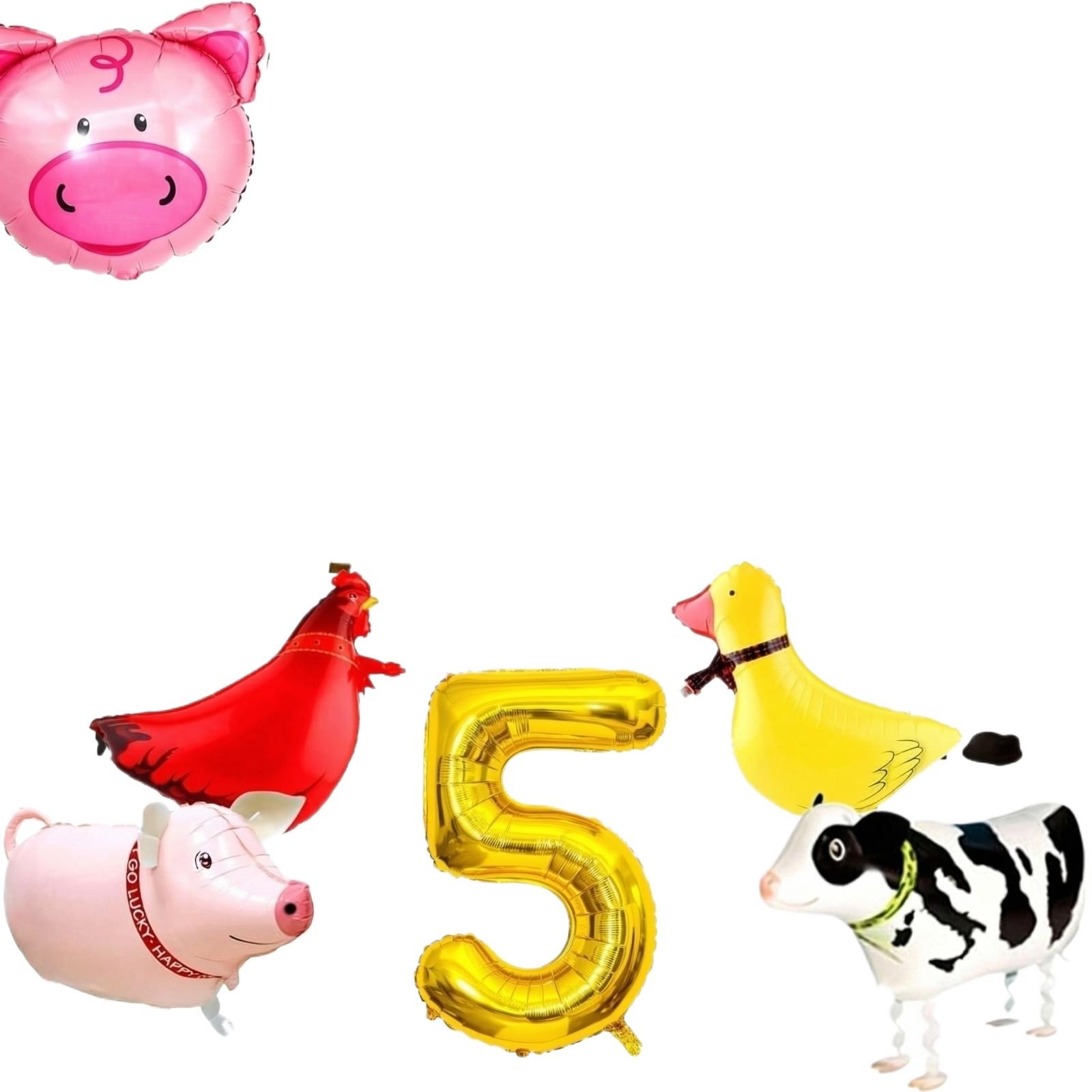 Farm Theme Set Animal Happy Birthday Banner Walking Pig Walking Chicken Foil Balloons Birthday Party Decorations one size
Farm Theme Set Animal Happy Birthday Banner Walking Pig Walking Chicken Foil Balloons Birthday Party Decorations one size
