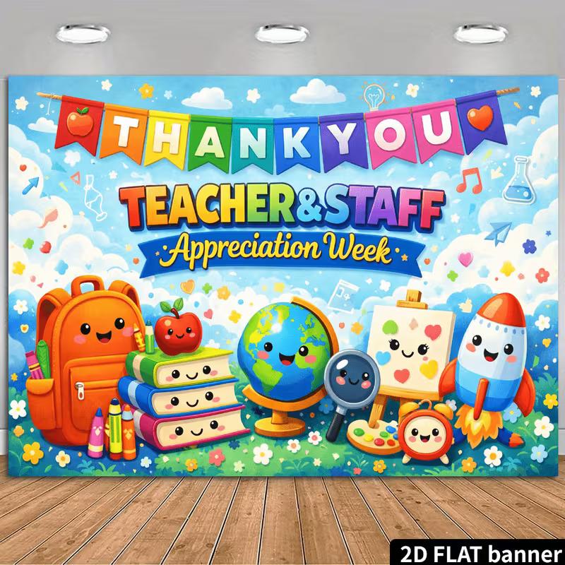 2D Cute School Supplies Backdrop, 2D Flat Appreciation Week Background for Teacher Thank You Party Decoration 47.2x31.5inch/120*80cm
2D Cute School Supplies Backdrop, 2D Flat Appreciation Week Background for Teacher Thank You Party Decoration 47.2x31.5inch/120*80cm