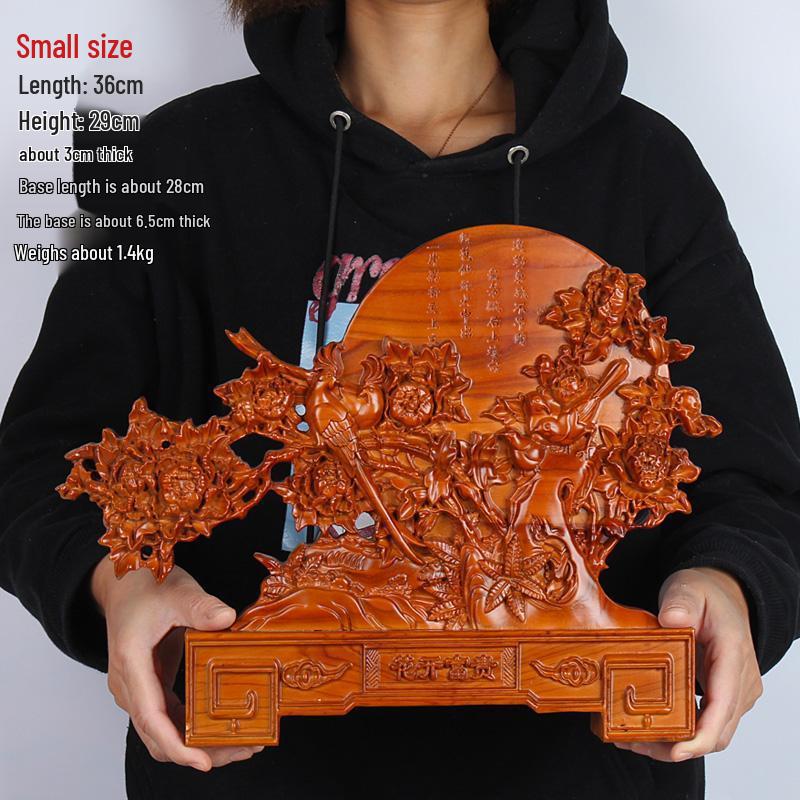 Peach Wood Flower and Bird Carving Ornament: Handcrafted Table Screen for Home or Office, Perfect Housewarming Gift
Peach Wood Flower and Bird Carving Ornament: Handcrafted Table Screen for Home or Office, Perfect Housewarming Gift