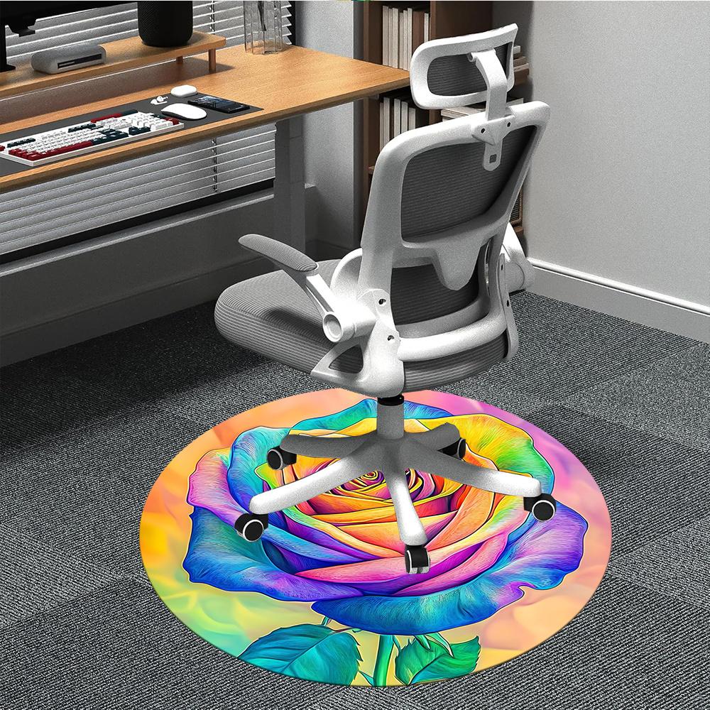 1pc Rainbow Rose Office Round Area Rug, Indoor Mat Suitable ForOffice, Under Office Chairs Bedroom Living Room Home Decor, Room Decot070 80cm by 80cm
1pc Rainbow Rose Office Round Area Rug, Indoor Mat Suitable ForOffice, Under Office Chairs Bedroom Living Room Home Decor, Room Decot070 80cm by 80cm