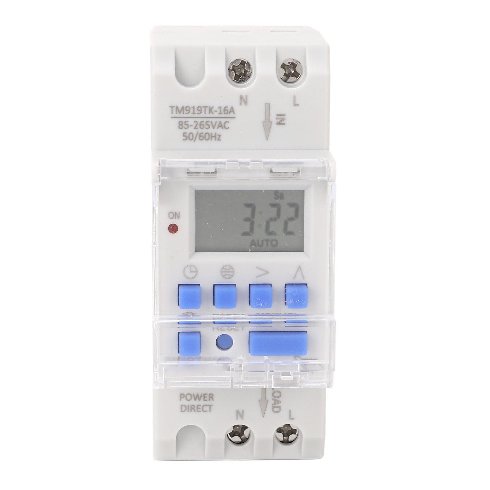 16A Timer Switch LCD Display 7 Day 24 Hour Programmable Timer Rail Mount with Latitude and
16A Timer Switch LCD Display 7 Day 24 Hour Programmable Timer Rail Mount with Latitude and