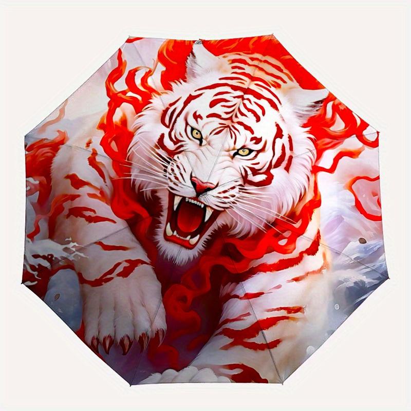 1pc White Tiger Flame Print Automatic Opening/closing umbrella, Reinforced 8-Rib Construction, Compact Travel Umbrella yy250808181
1pc White Tiger Flame Print Automatic Opening/closing umbrella, Reinforced 8-Rib Construction, Compact Travel Umbrella yy250808181