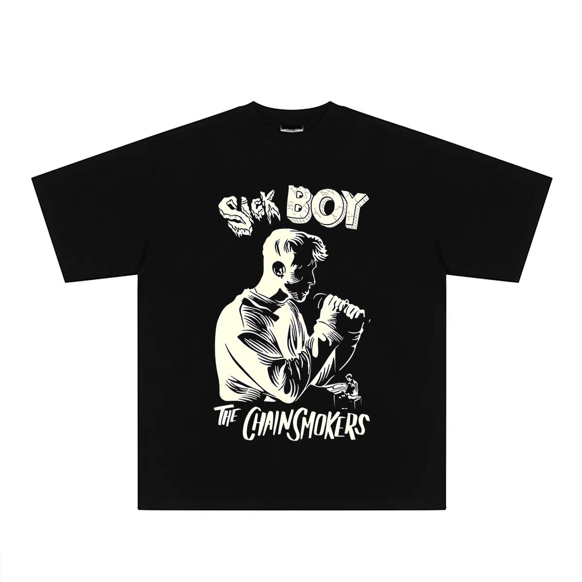 The Chainsmokers Album Close Related Tshirt Made of Pure Cotton Loose Shortsleeved Style Sickboy Design S
The Chainsmokers Album Close Related Tshirt Made of Pure Cotton Loose Shortsleeved Style Sickboy Design S
