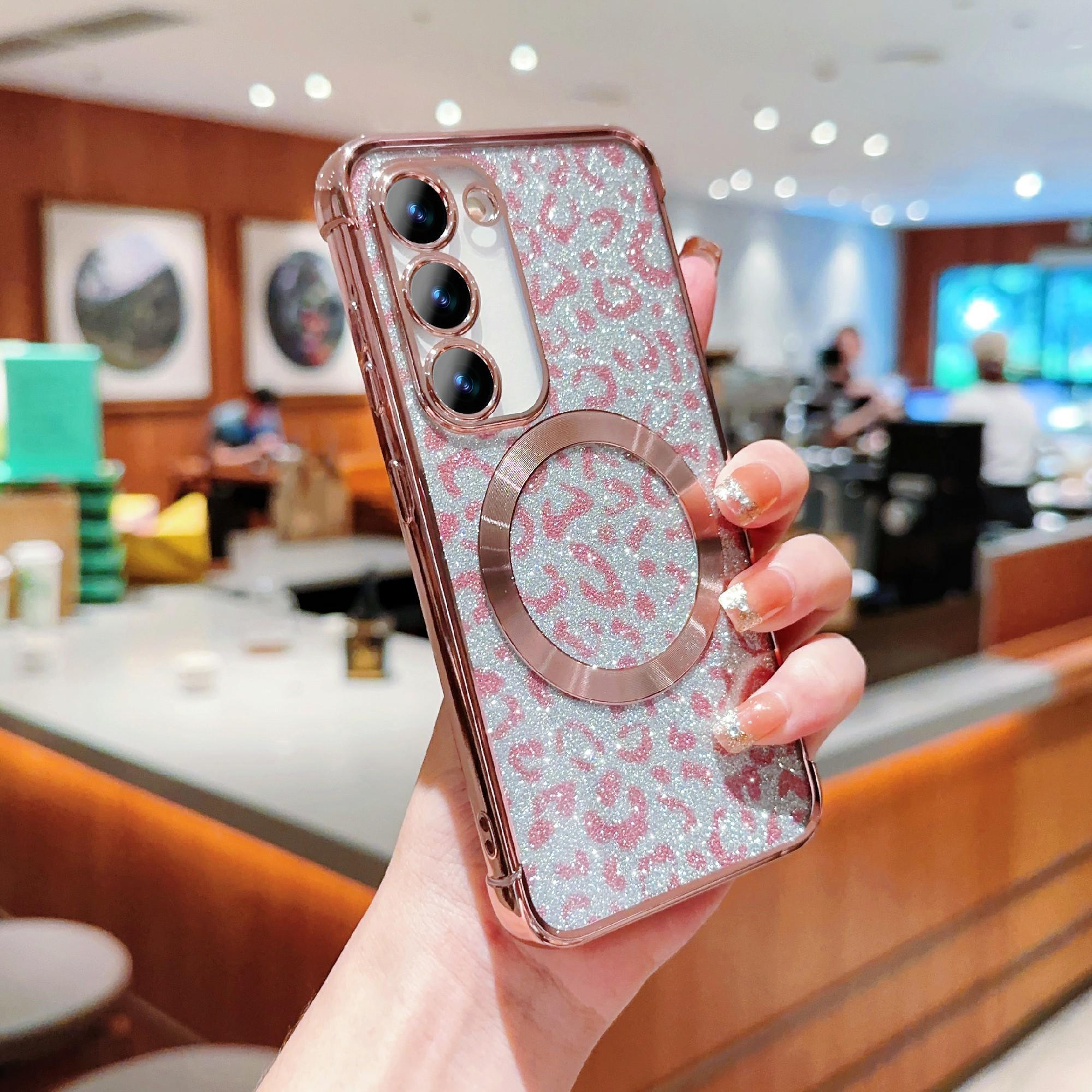 For Samsung Galaxy S23 Magnetic Case Glitter Leopard Print TPU Electroplating Phone Cover Rose Pink
For Samsung Galaxy S23 Magnetic Case Glitter Leopard Print TPU Electroplating Phone Cover Rose Pink