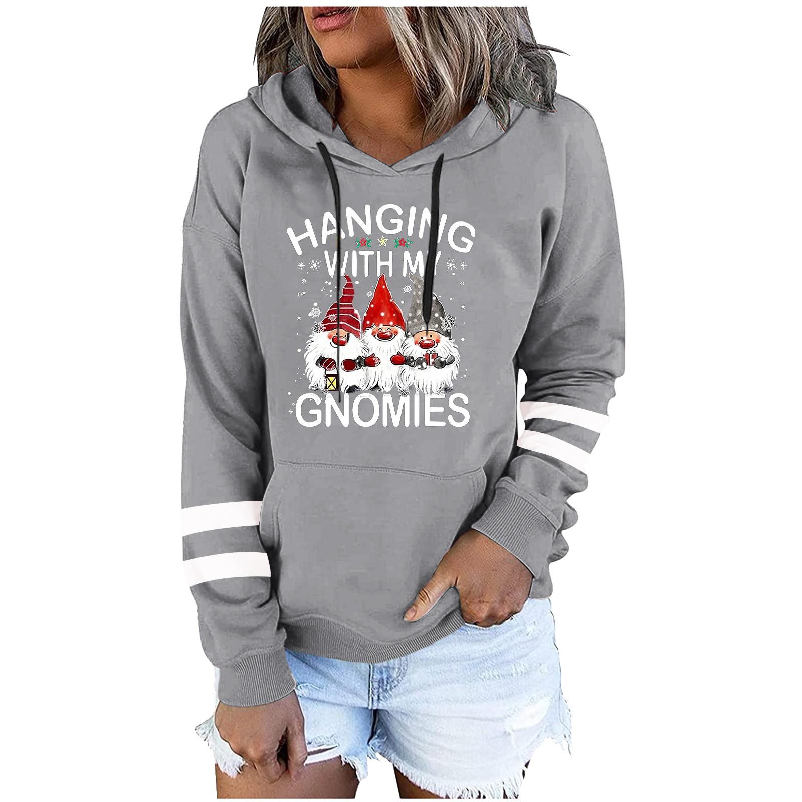 Женская мода для отдыха, рождественской вечеринки, пуловер с длинными рукавами и капюшоном с принтом, топ S
Женская мода для отдыха, рождественской вечеринки, пуловер с длинными рукавами и капюшоном с принтом, топ S