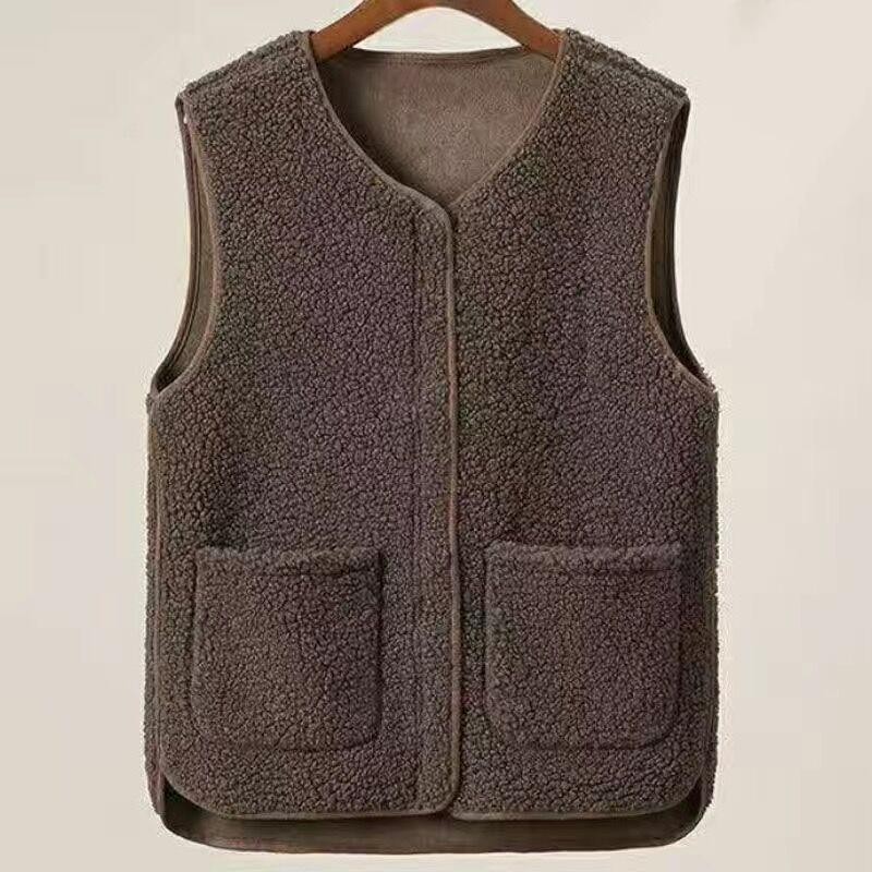 Lamb Fleece Men Solid Coat Vest Autumn Winter New Warm V-Neck Fashion Casual Slim Zipper Basic Male Clothes Sleeveless Jackets 5XL (65-75KG) коричневий
Lamb Fleece Men Solid Coat Vest Autumn Winter New Warm V-Neck Fashion Casual Slim Zipper Basic Male Clothes Sleeveless Jackets 5XL (65-75KG) коричневий