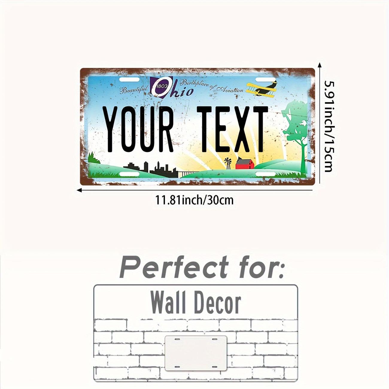 1pc Personalized Ohio Metal License Plate Custom Text Garage Wall Art Car Decor чорний
1pc Personalized Ohio Metal License Plate Custom Text Garage Wall Art Car Decor чорний