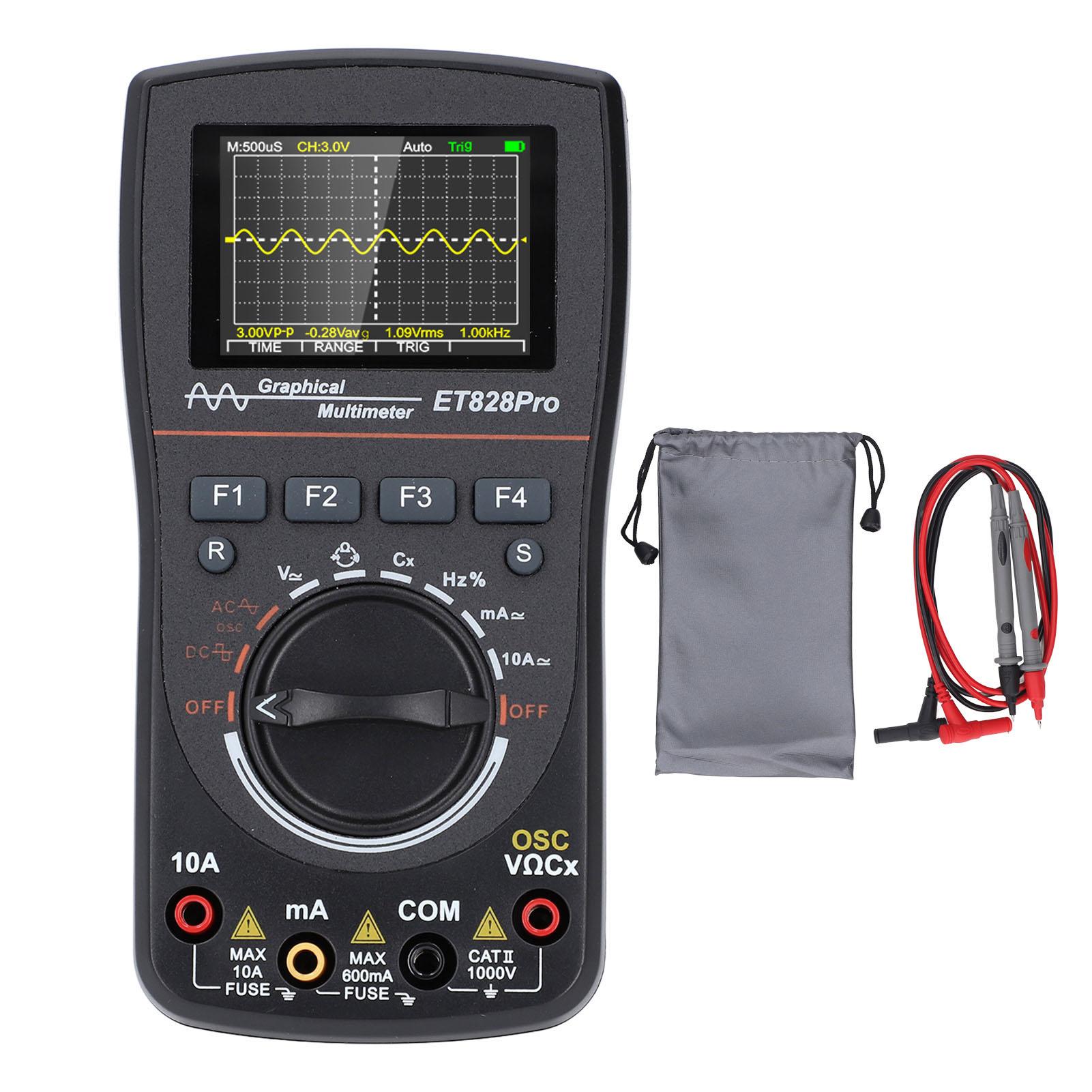 Digital Oscilloscope Multimeter 2 in 1 50Msp 10MHz Analog Bandwidth 2.4 Inch Screen Handheld
Digital Oscilloscope Multimeter 2 in 1 50Msp 10MHz Analog Bandwidth 2.4 Inch Screen Handheld