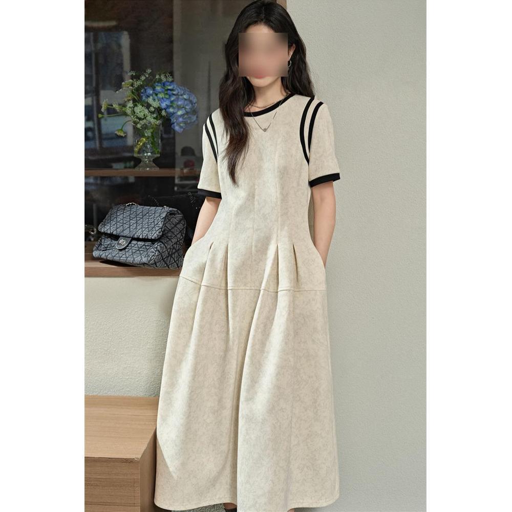 2025 Spring/Summer Women s Grey Short-Sleeve Waist-Cinching Slim-Fit Spliced Dress XL (120-130 lbs)
2025 Spring/Summer Women s Grey Short-Sleeve Waist-Cinching Slim-Fit Spliced Dress XL (120-130 lbs)