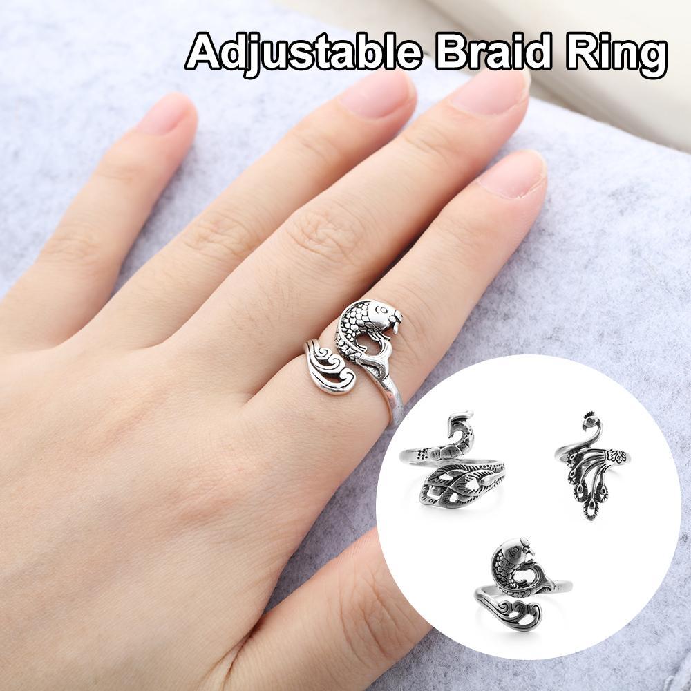 Knitting Tools Ring Sewing Accessories Peacock Fish Phoenix Thimble Ring Knitting Loop Crochet Ring Peacock B
Knitting Tools Ring Sewing Accessories Peacock Fish Phoenix Thimble Ring Knitting Loop Crochet Ring Peacock B