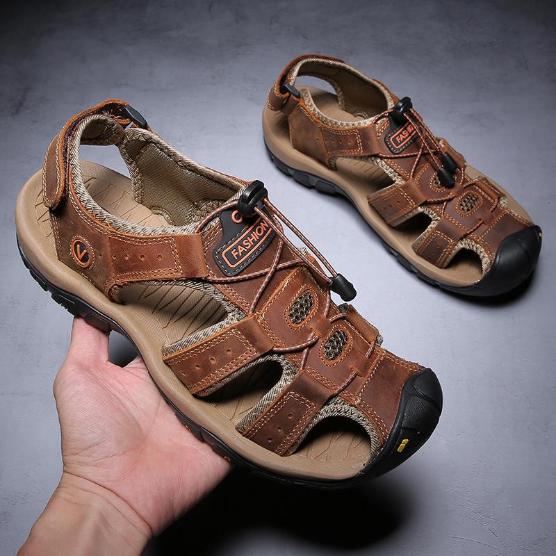 Summer Slippers Fashion Roman Shoes Breathable Outdoor Sandals for Men Beach Shoes Men Sandals Leather Mens Casual Shoes 48 шоколадний
Summer Slippers Fashion Roman Shoes Breathable Outdoor Sandals for Men Beach Shoes Men Sandals Leather Mens Casual Shoes 48 шоколадний