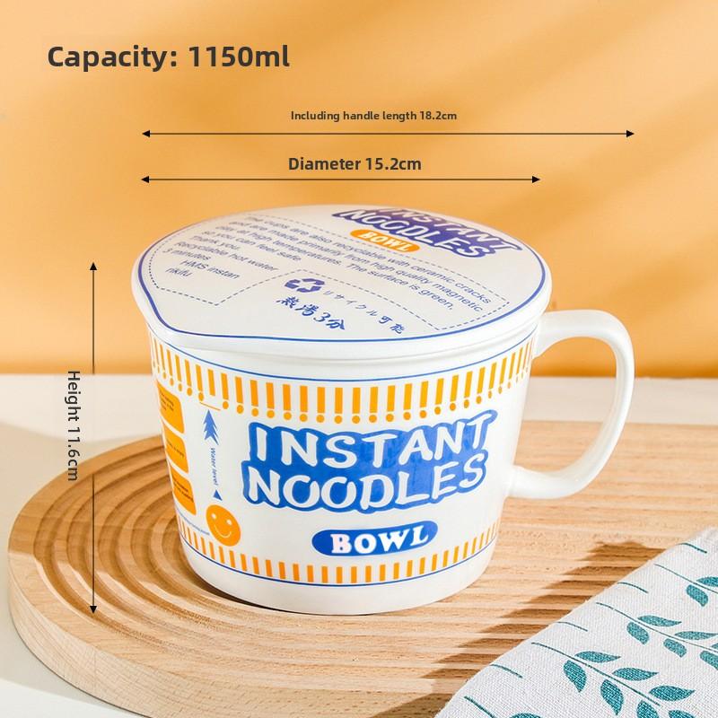 Japanese Style Creative Ceramic Noodle Bowl with Lid Large Capacity Handle Ramen Cup for Dormitory чёрный
Japanese Style Creative Ceramic Noodle Bowl with Lid Large Capacity Handle Ramen Cup for Dormitory чёрный