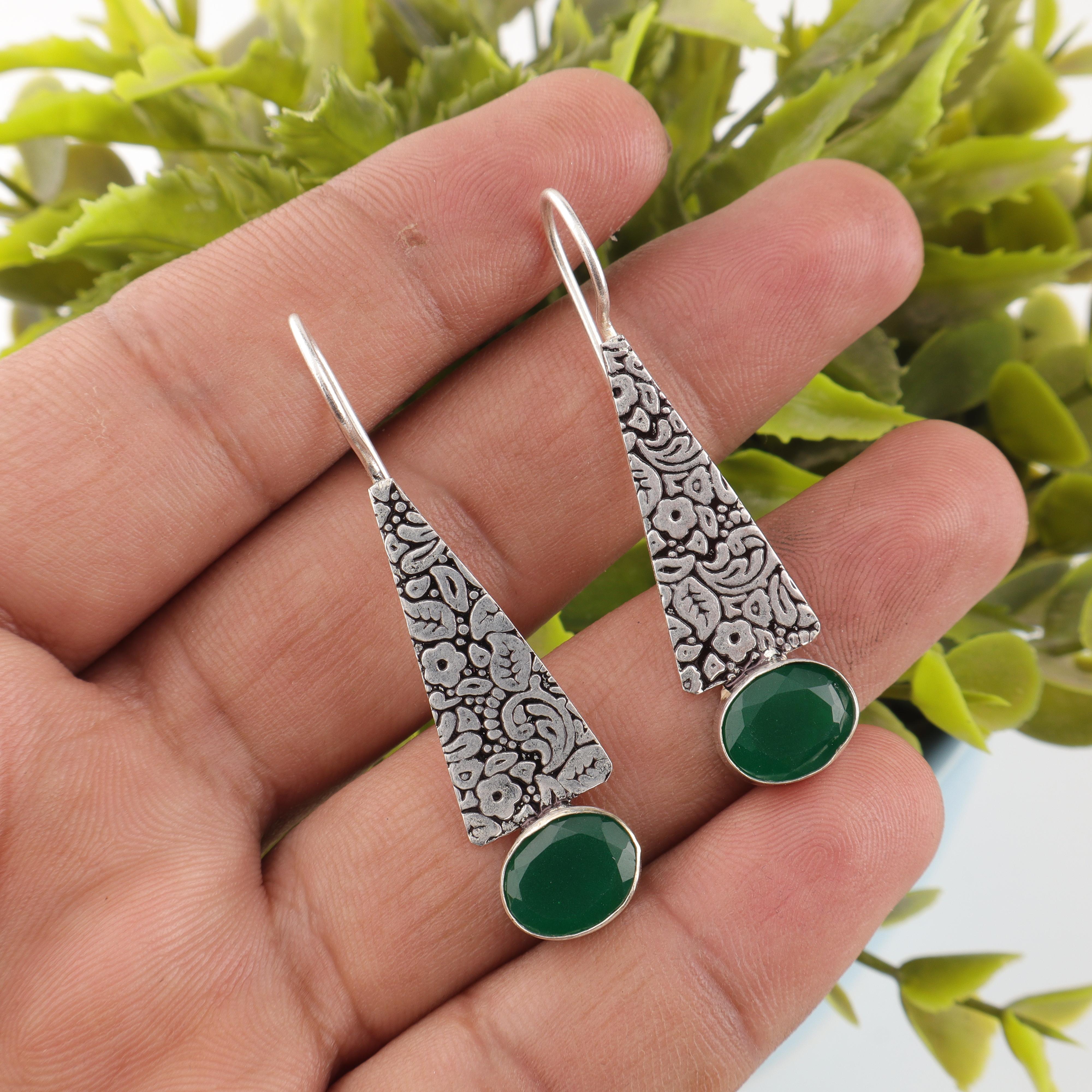 Green Onyx Earrings Gemstone Jewelry, 925 Sterling Silver Earrings, Handmade Gift For Mom Dainty Earrings Gift For Women 1.9 Inches зелёный
Green Onyx Earrings Gemstone Jewelry, 925 Sterling Silver Earrings, Handmade Gift For Mom Dainty Earrings Gift For Women 1.9 Inches зелёный