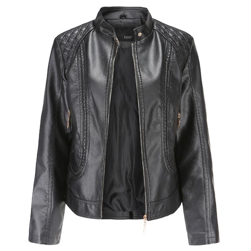 New spring and autumn women s leather jacket femininity large stand-up collar leather women s leather jacket women s leather jacket S чорний
New spring and autumn women s leather jacket femininity large stand-up collar leather women s leather jacket women s leather jacket S чорний