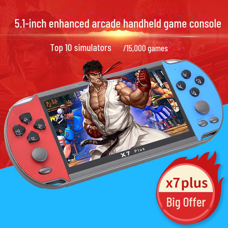 Новая портативная игровая консоль X7plus Retro HD с 5,1-дюймовым экраном и двойным джойстиком. X7plus красный
Новая портативная игровая консоль X7plus Retro HD с 5,1-дюймовым экраном и двойным джойстиком. X7plus красный