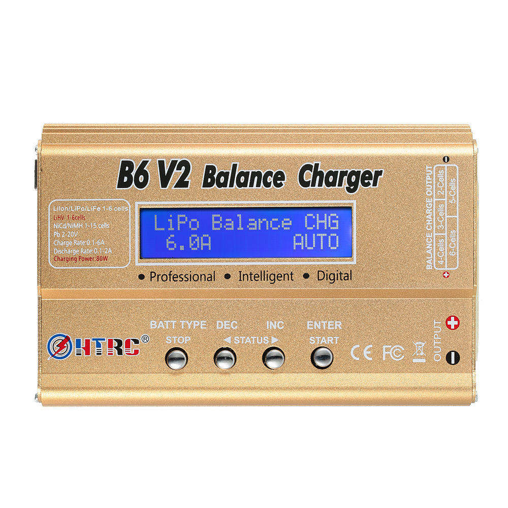 IMAX B6 V2 Balance Charger 80W Professional Digital Discharger for LiHV LiIon LifeFe NiCd NiMH PB Battery RC LiPo Charger EU Plug золотий
IMAX B6 V2 Balance Charger 80W Professional Digital Discharger for LiHV LiIon LifeFe NiCd NiMH PB Battery RC LiPo Charger EU Plug золотий