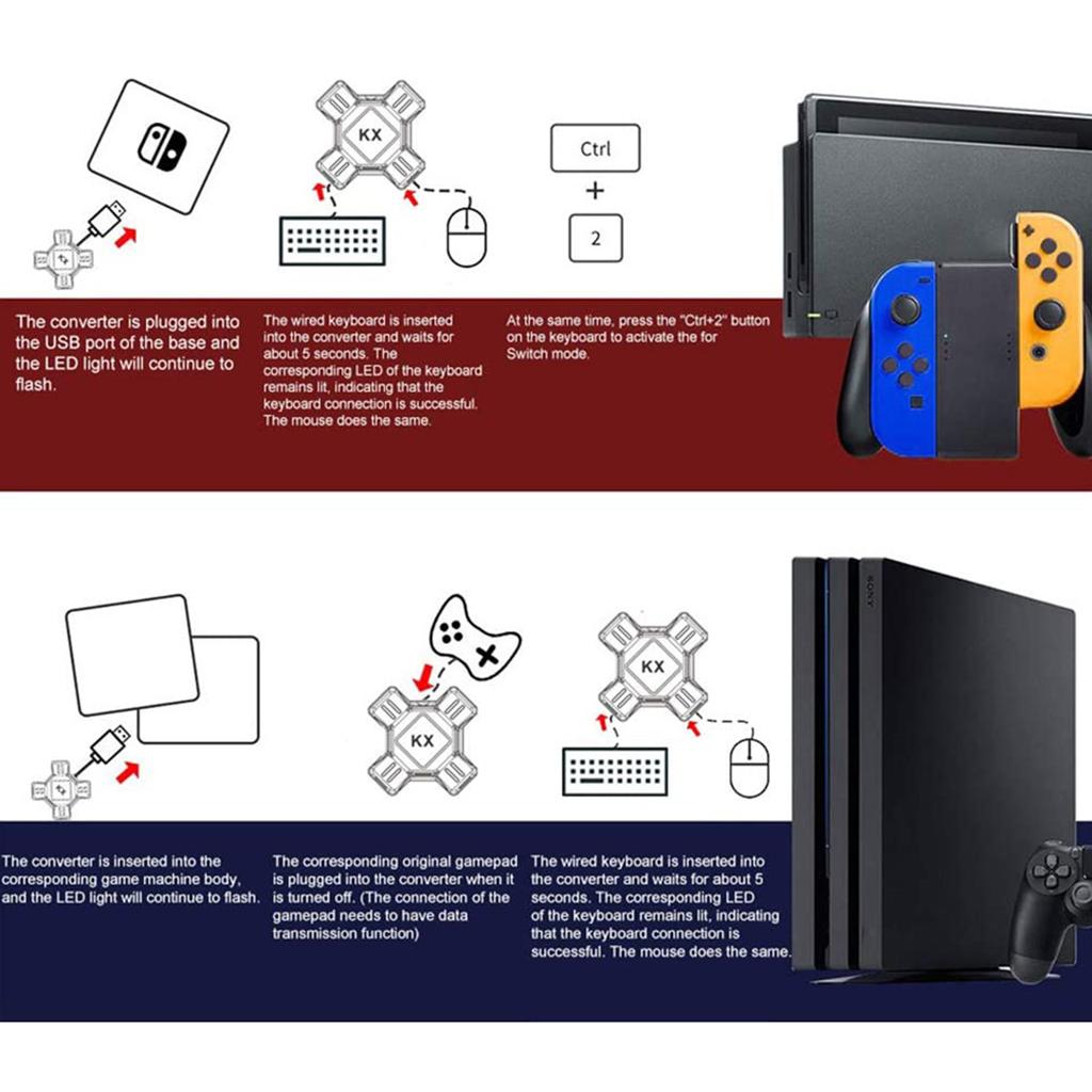 Адаптер для клавиатуры и мыши, совместимый с NS/X Series/PS4/PS3, PS5, отличная производительность
Адаптер для клавиатуры и мыши, совместимый с NS/X Series/PS4/PS3, PS5, отличная производительность