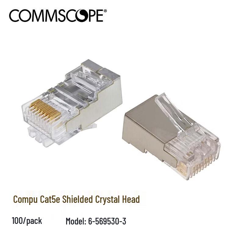 Екранований RJ45 конектор CommScope Cat5e
Екранований RJ45 конектор CommScope Cat5e