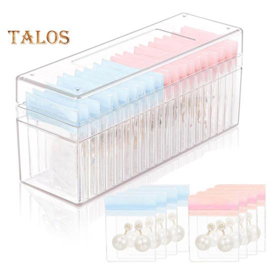 Органайзер для ювелирных изделий с 40 мешками для хранения, большой емкости, пыленепроницаемый, прозрачный, дорожный футляр для ювелирных изделий, сережек, колец, ожерелий 1 Set