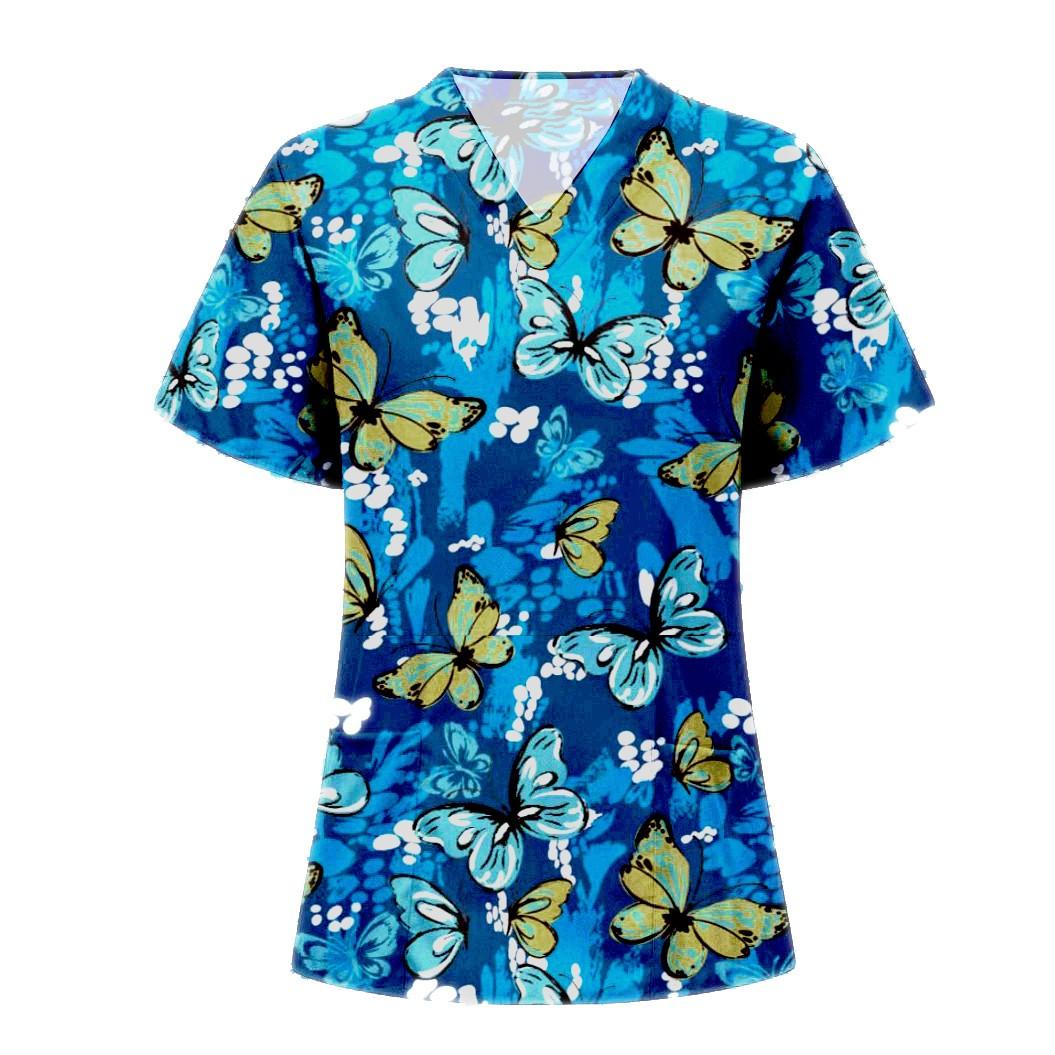 Женский модный новый костюм с v-образным вырезом и принтом, повседневный топ с короткими рукавами для ухода за больными S
Женский модный новый костюм с v-образным вырезом и принтом, повседневный топ с короткими рукавами для ухода за больными S