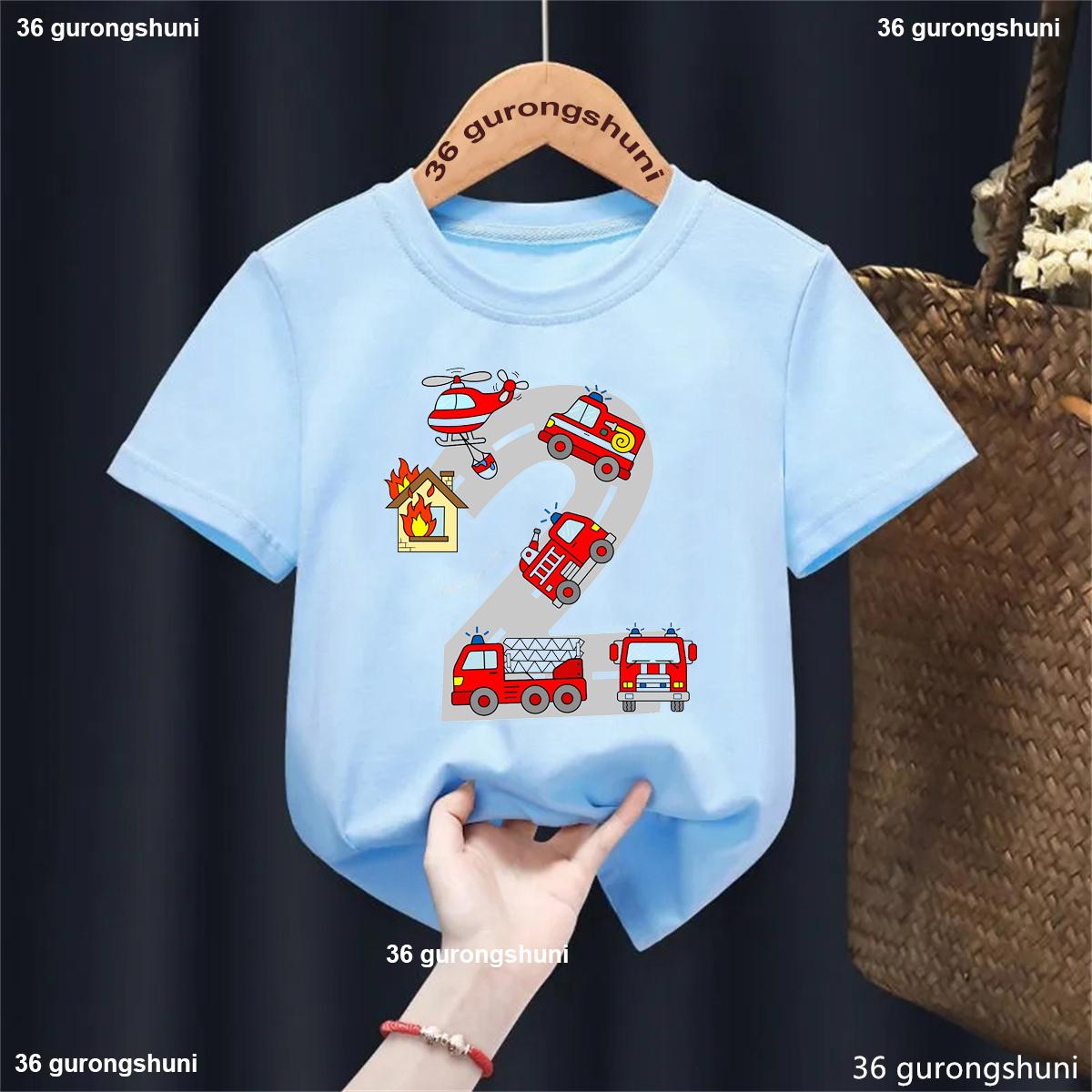 Birthday Gift Famer Tractor Fire Truck Aircraft Printed T Shirt Boys Kawaii Kids Clothes White/Blue/Yellow T-Shirt 140
Birthday Gift Famer Tractor Fire Truck Aircraft Printed T Shirt Boys Kawaii Kids Clothes White/Blue/Yellow T-Shirt 140