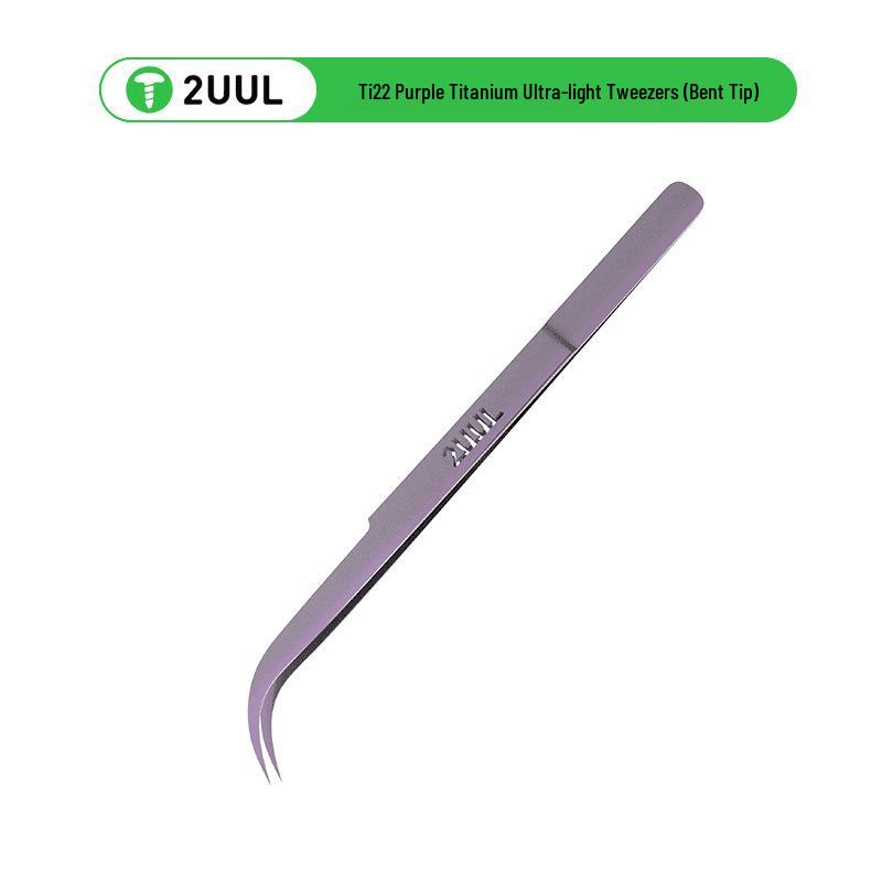 2UUL Ti21 Ultra-Precision Purple Titanium Tweezers: Super Sharp, Super Hard, Fly-Wire, Straight & Curved Tips
2UUL Ti21 Ultra-Precision Purple Titanium Tweezers: Super Sharp, Super Hard, Fly-Wire, Straight & Curved Tips