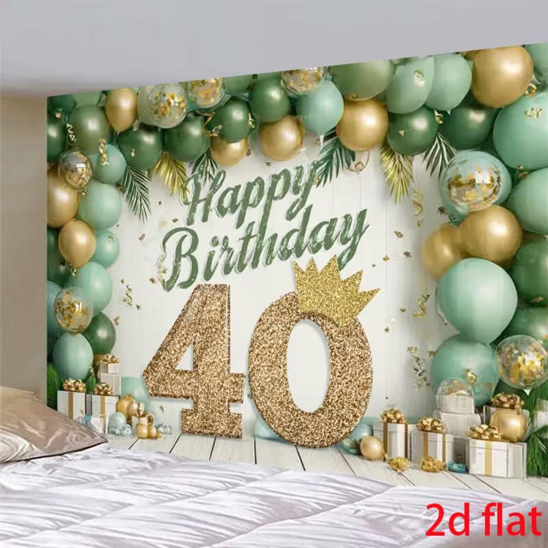 2D Flat Print Green Gold 40th Birthday Backdrop for Party Photo Booth 47.2x31.5inch/120*80cm
2D Flat Print Green Gold 40th Birthday Backdrop for Party Photo Booth 47.2x31.5inch/120*80cm