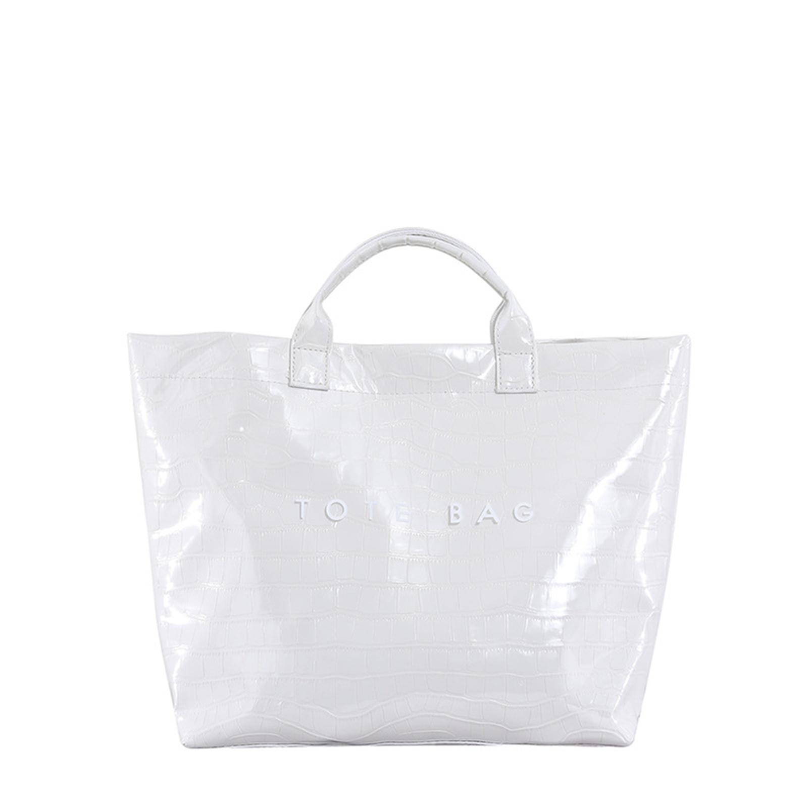 Ladies shiny letter tote bag in jelly color, large capacity, fashionable and versatile handbag One Size білий
Ladies shiny letter tote bag in jelly color, large capacity, fashionable and versatile handbag One Size білий