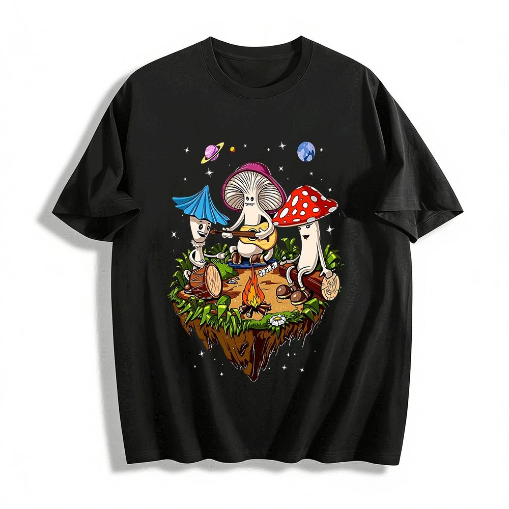 Fun Mushroom Band Floating Island Graphic Casual Top Pure cotton T-shirt XXS
Fun Mushroom Band Floating Island Graphic Casual Top Pure cotton T-shirt XXS