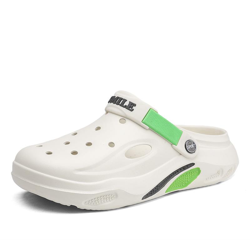 Мужские летние шлепанцы на толстой подошве, нескользящие, износостойкие, с закрытым носком, ощущение ходьбы по говну, спортивные пляжные сандалии 45 белый
Мужские летние шлепанцы на толстой подошве, нескользящие, износостойкие, с закрытым носком, ощущение ходьбы по говну, спортивные пляжные сандалии 45 белый