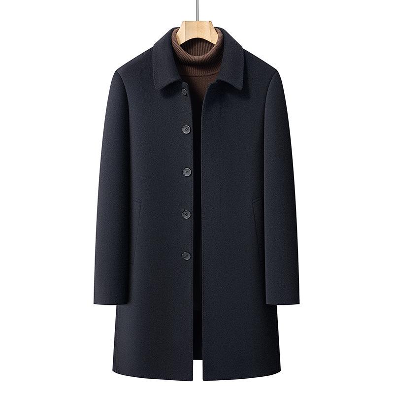 Men s Mid-Length Double-Faced Wool Coat with Detachable Down Liner - Autumn/Winter Style for Middle-Aged Dads 190 чорний
Men s Mid-Length Double-Faced Wool Coat with Detachable Down Liner - Autumn/Winter Style for Middle-Aged Dads 190 чорний