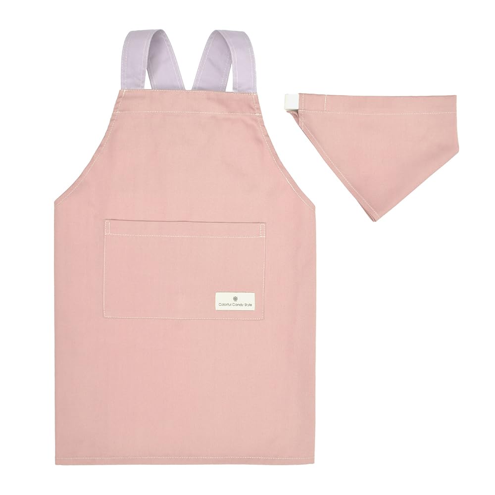 COLORFUL CANDY STYLE Back Cross Apron in Solid and Rose Apron with Triangle Scarf Set Children s (100-120cm) Tones, Girls Easy-Put-On (N7910710)
COLORFUL CANDY STYLE Back Cross Apron in Solid and Rose Apron with Triangle Scarf Set Children s (100-120cm) Tones, Girls Easy-Put-On (N7910710)
