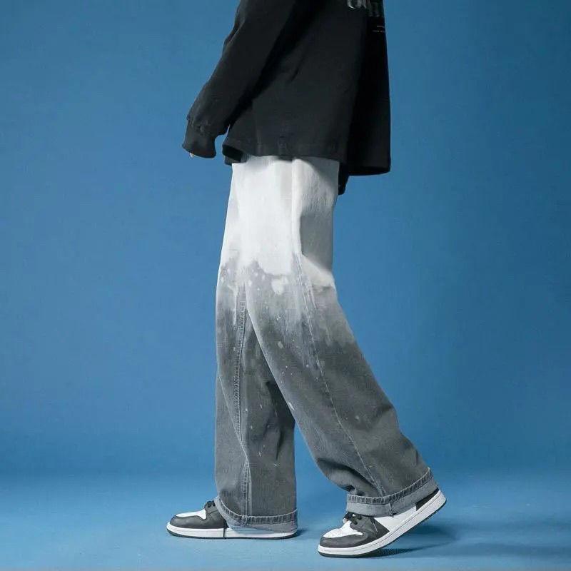 Светлые джинсы, мужские летние новые прямые индивидуальные брендовые брюки с градиентом Tide, свободные трендовые широкие брюки для мытья полов S
Светлые джинсы, мужские летние новые прямые индивидуальные брендовые брюки с градиентом Tide, свободные трендовые широкие брюки для мытья полов S