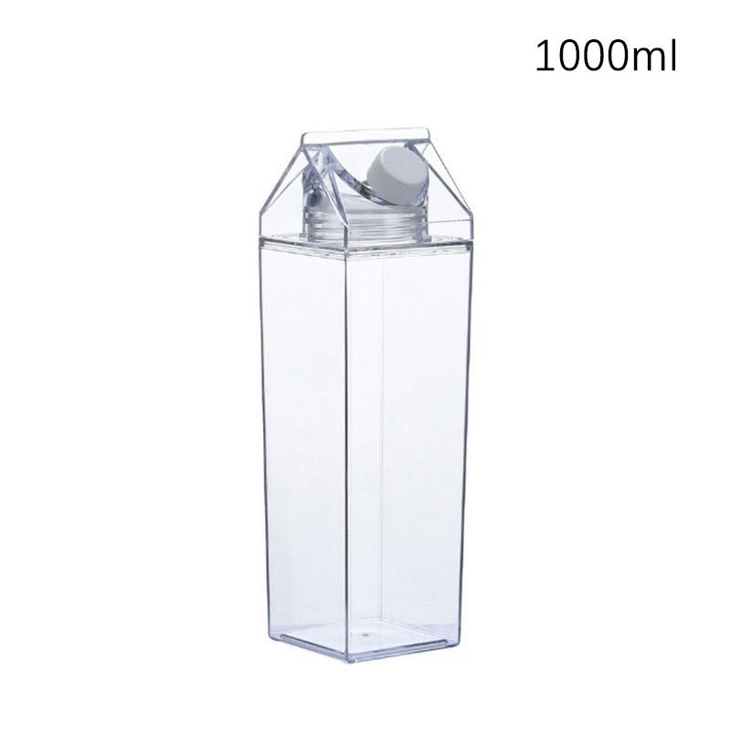 500/1000 мл картонная бутылка для молока квадратная чашка для молока, кофе, сока, чая, прозрачная чашка для хранения молока для спорта на открытом воздухе, кемпинга, спортзала 1000ML