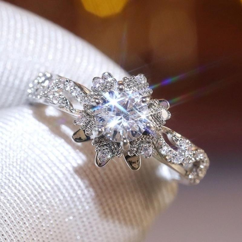CAOSHI Romantic Snowflake Shape Wedding Rings for Women High Quality Brilliant Round Cubic Zirconia Delicate Love Zircon Gift 6&Copper Plated
CAOSHI Romantic Snowflake Shape Wedding Rings for Women High Quality Brilliant Round Cubic Zirconia Delicate Love Zircon Gift 6&Copper Plated