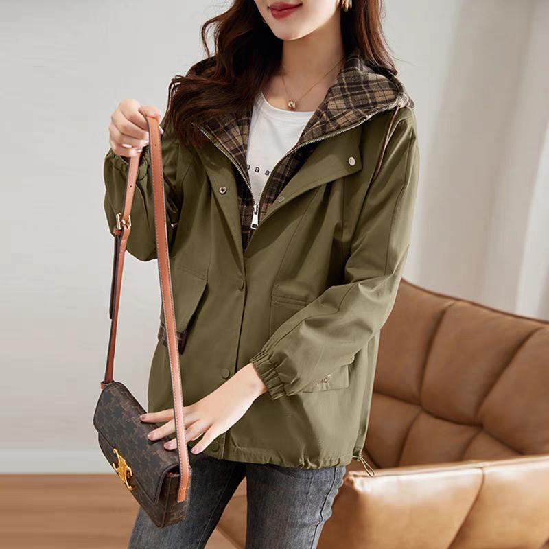 Женские куртки-ветровки в клетку, с имитацией двух частей, свободные, повседневные, с капюшоном, куртки в стиле милитари, трендовые пальто XXXL зелёный
Женские куртки-ветровки в клетку, с имитацией двух частей, свободные, повседневные, с капюшоном, куртки в стиле милитари, трендовые пальто XXXL зелёный