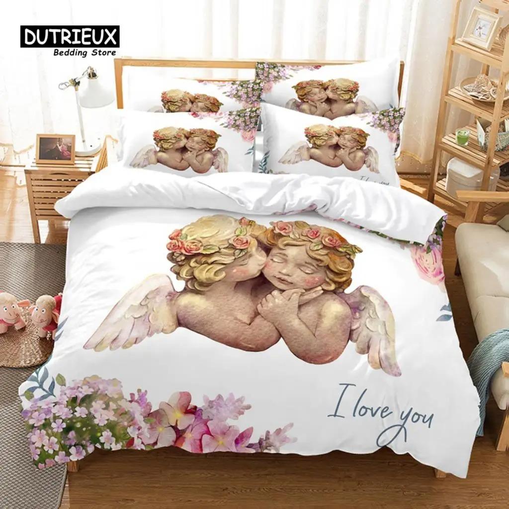 Three-Dimensional Cartoon Angel Quilt Cover Angel Wing Bed Ensemble Fine Microfiber Flower Comforter Cover Full King Dimension Size For Girls Kids EU Single 135x200cm
Three-Dimensional Cartoon Angel Quilt Cover Angel Wing Bed Ensemble Fine Microfiber Flower Comforter Cover Full King Dimension Size For Girls Kids EU Single 135x200cm