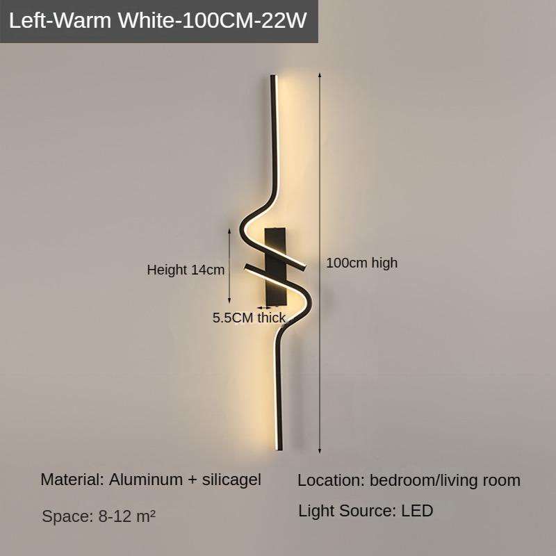 Modern Minimalist Strip Led Wall Light Bedroom Lights For Bedside Wall Sconce Led Light Living Room TV Sofa Background Wall Lamp Left-Warm-100CM
Modern Minimalist Strip Led Wall Light Bedroom Lights For Bedside Wall Sconce Led Light Living Room TV Sofa Background Wall Lamp Left-Warm-100CM