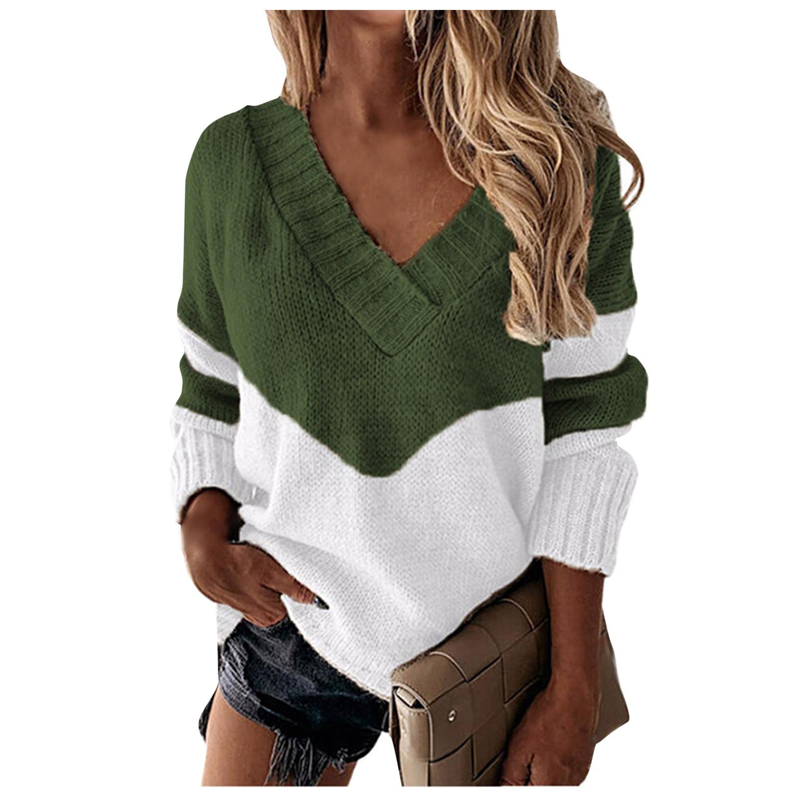 Женский модный свитер с V-образным вырезом, свободный повседневный однотонный вязаный свитер S
Женский модный свитер с V-образным вырезом, свободный повседневный однотонный вязаный свитер S