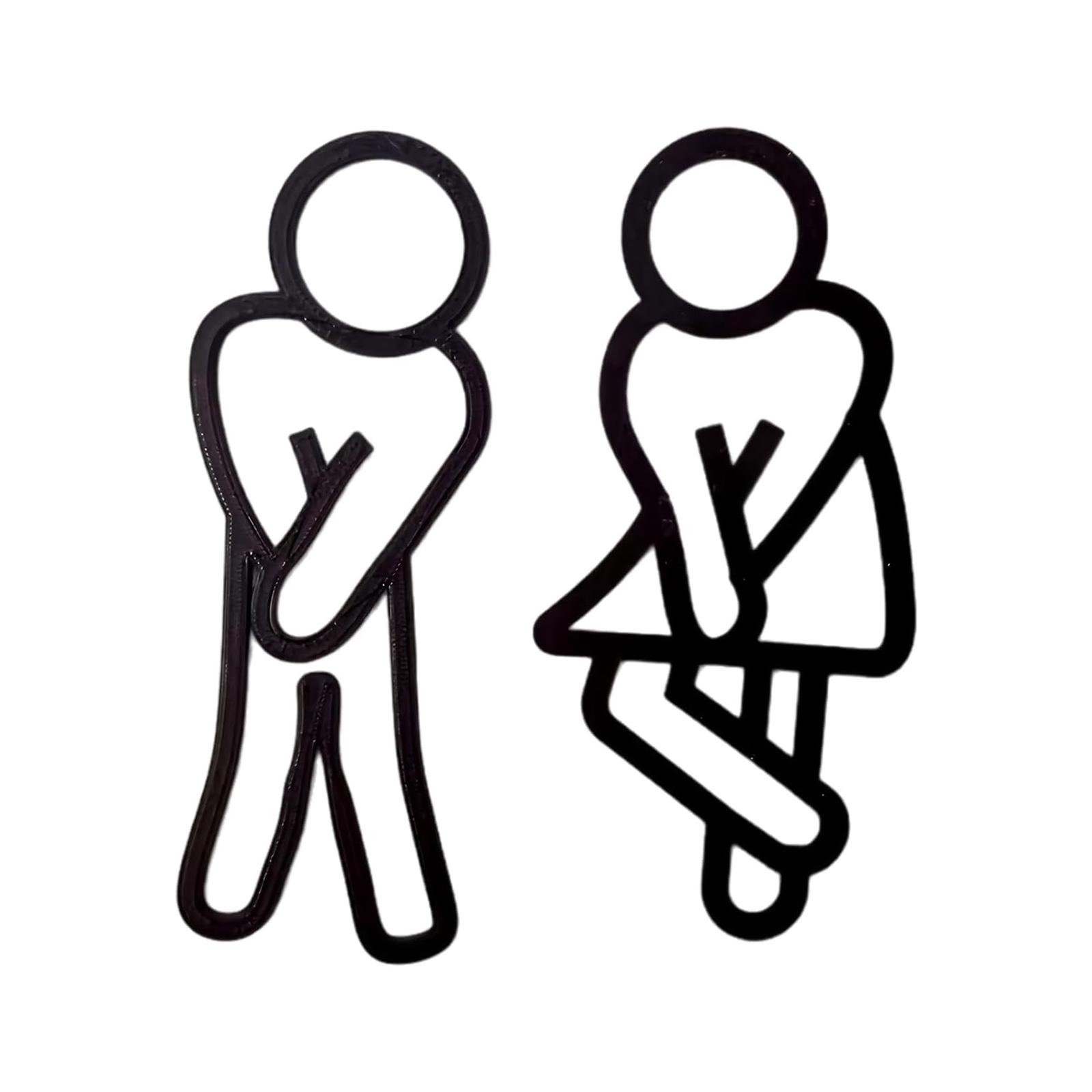 Creative Restroom Sign Male and Female Icons Bathroom Door Signage for Commercial and Residential Use Durable and Lightweight Material
Creative Restroom Sign Male and Female Icons Bathroom Door Signage for Commercial and Residential Use Durable and Lightweight Material