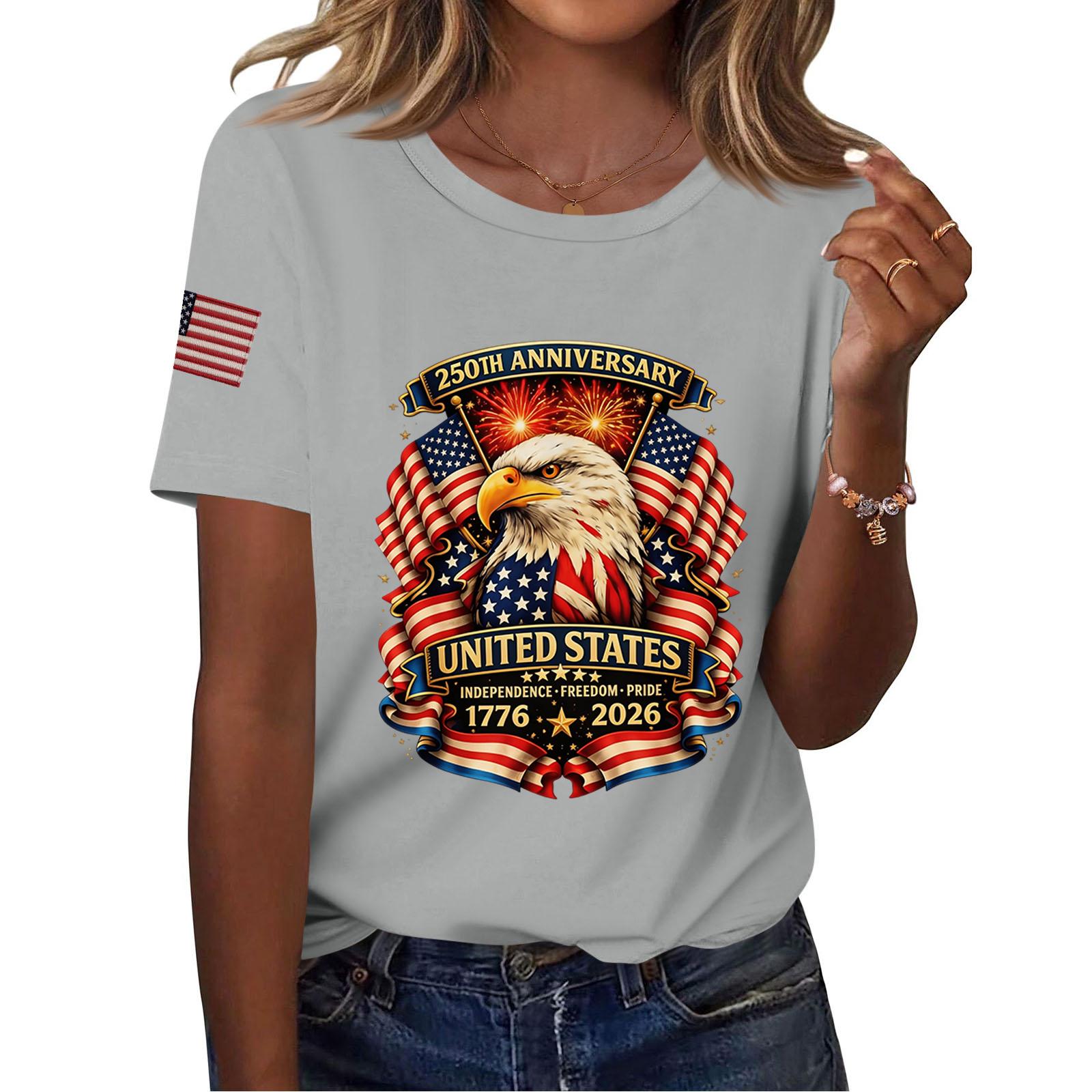 Women s Fashion Casual Printed Short Sleeve Round Neck Pullover Tops S
Women s Fashion Casual Printed Short Sleeve Round Neck Pullover Tops S