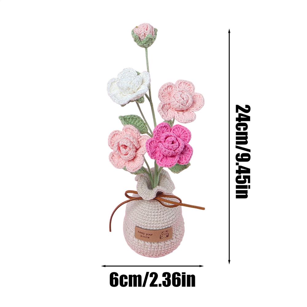 Crochet Flowers Handmade Knit Crocheted Roses With Pot Flower Crochet Desk Decorations Small Potted Plants Desk Flowers For Car розовый
Crochet Flowers Handmade Knit Crocheted Roses With Pot Flower Crochet Desk Decorations Small Potted Plants Desk Flowers For Car розовый