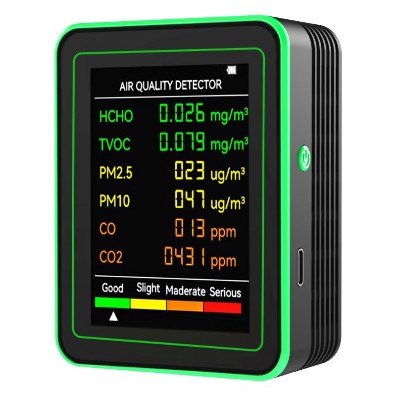 Multifunction Indoor Air Quality Monitors With CO2, Temperature, Humidity, TVOC, HCHO Formaldehyde Detection Measurement
Multifunction Indoor Air Quality Monitors With CO2, Temperature, Humidity, TVOC, HCHO Formaldehyde Detection Measurement